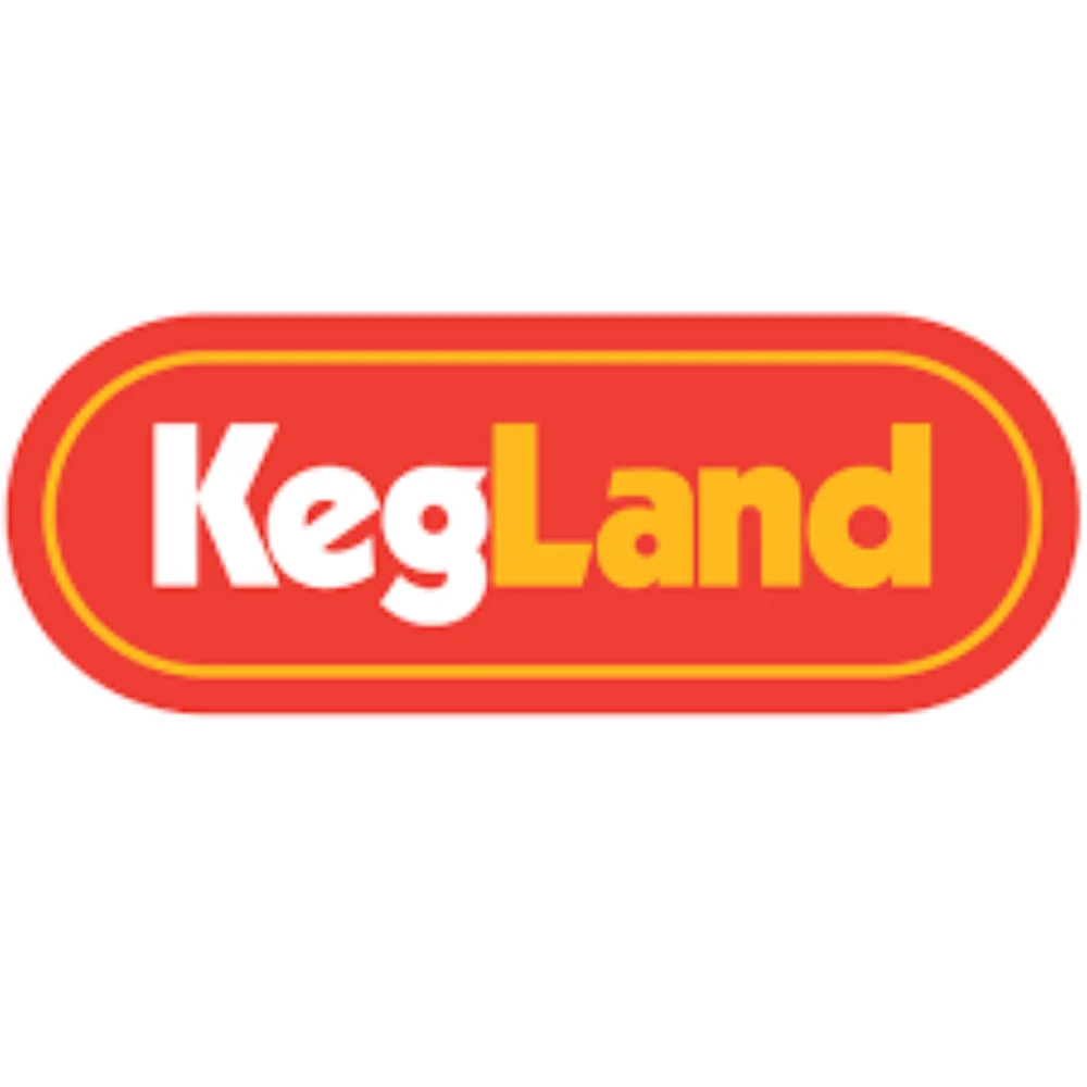 KegLand logo in red and yellow